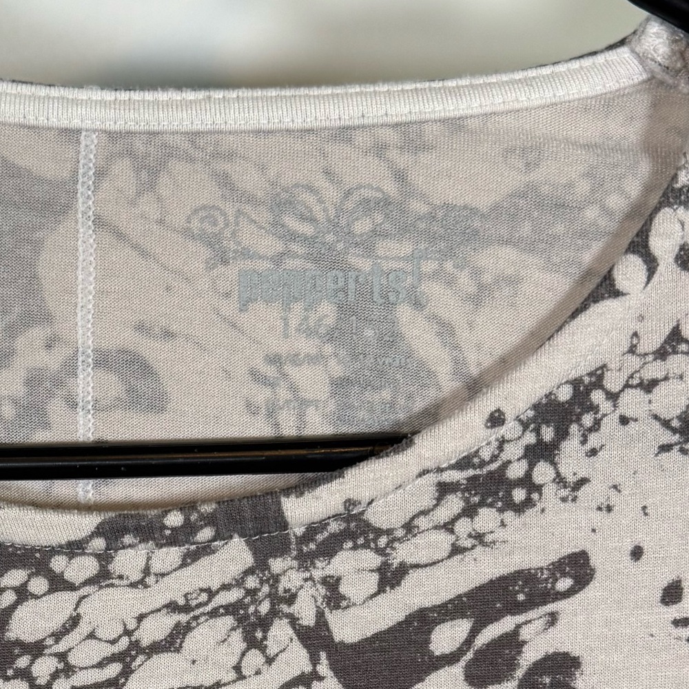 Y2K Grunge Marble Print Long Sleeve Top - Picture 2 of 4